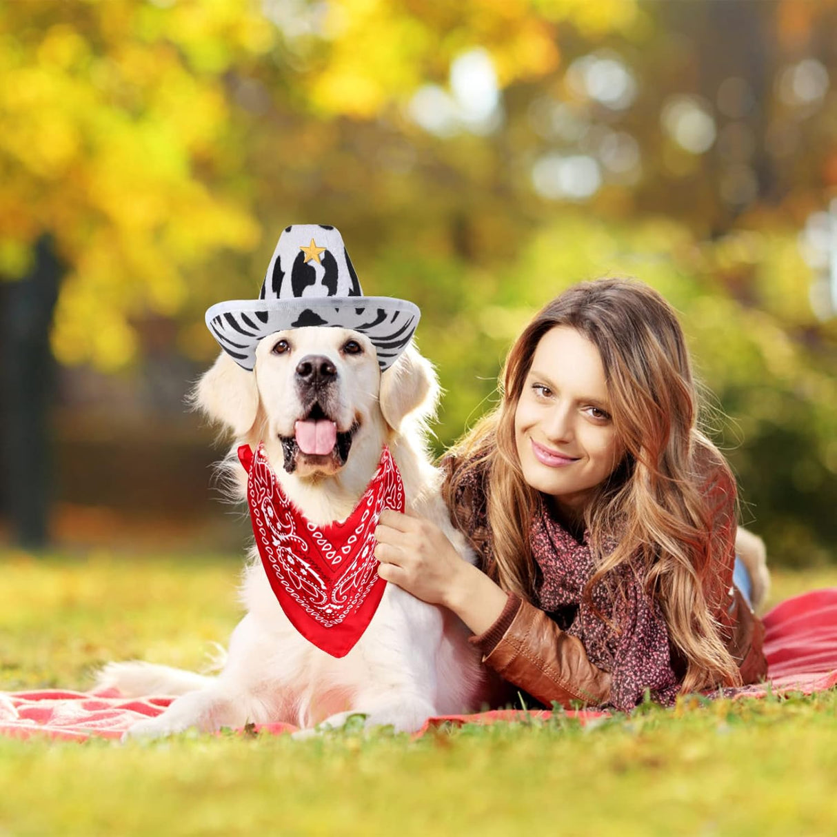 Disfraces bufanda y sombrero para mascota talla única