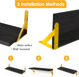 Estanterías Flotantes YGEOMER, Juego de 4 para Pared, Madera