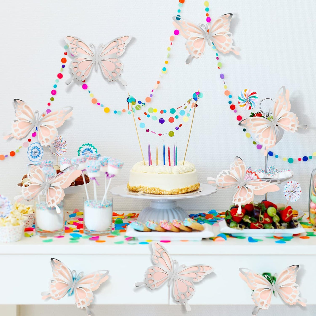 Decoraciones de Mariposas 3D para Fiesta, Set de 12 Pcs