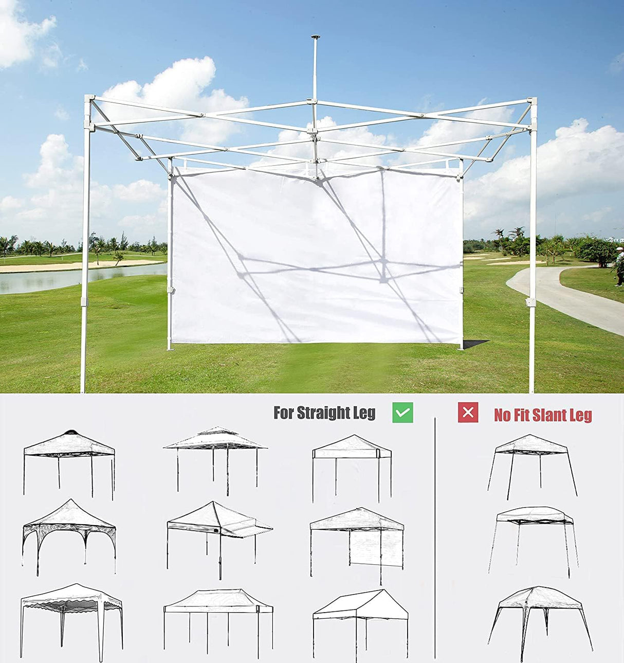 Toldos Laterales SCOCANOPY para Carpa 10x10, Paquete de 3