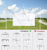 Toldos Laterales SCOCANOPY para Carpa 10x10, Paquete de 3