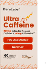 Píldoras de Cafeína de Liberación Extendida - 200mg - 60 Caps