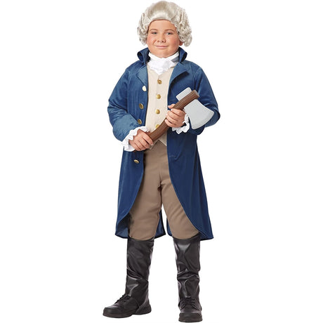 Disfraz de Thomas Jefferson para niño talla XL