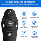 Control Remoto Inalámbrico para Presentaciones, Laser Pointer