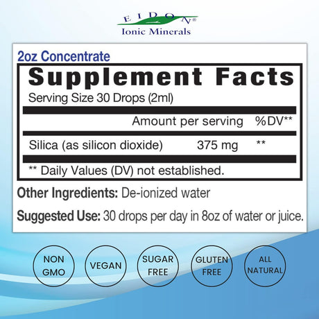 Suplementos Concentrado mineral de sílice líquido 60ml