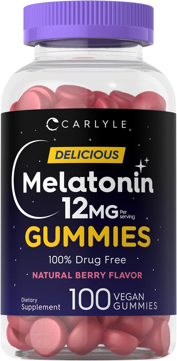 Carlyle Gomitas de apoyo del sueño de 12 mg | 100 unidades