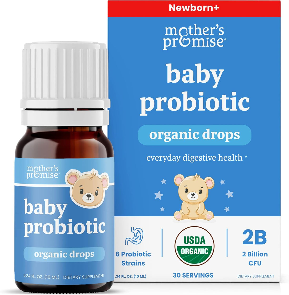 Gotas probióticas orgánicas para bebés | Apoyo digestivo y inmune