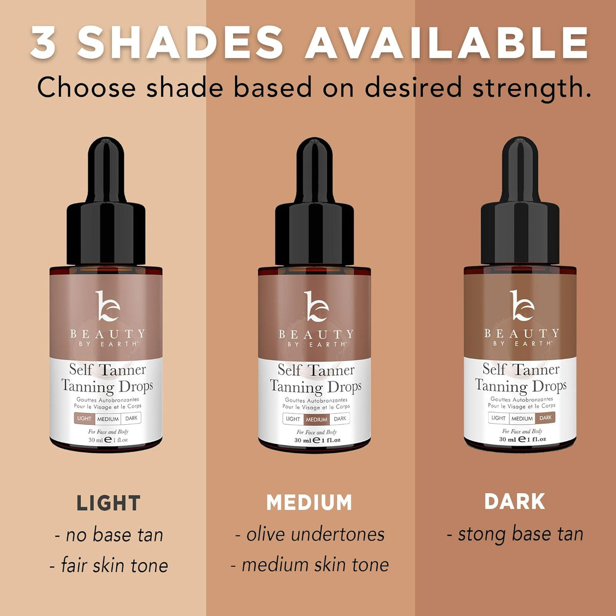 Gotas faciales autobronceadoras ST-DROP-FACE Beauty by Earth
