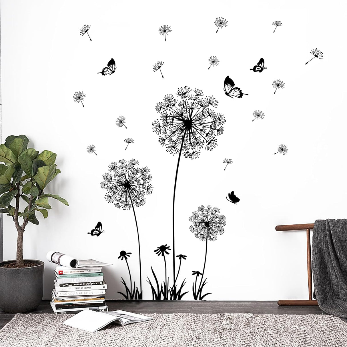 Stickers de Pared Flores y Mariposas Supzone para Decoración
