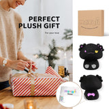 Peluche de hongos linda almohada de peluche de axolote negro