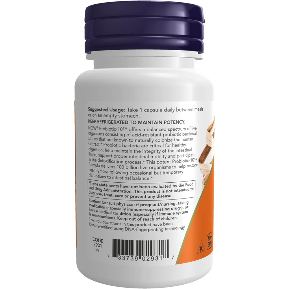 Suplemento Probiótic-10™ con 10 cepas sin lácteos soja 30 un