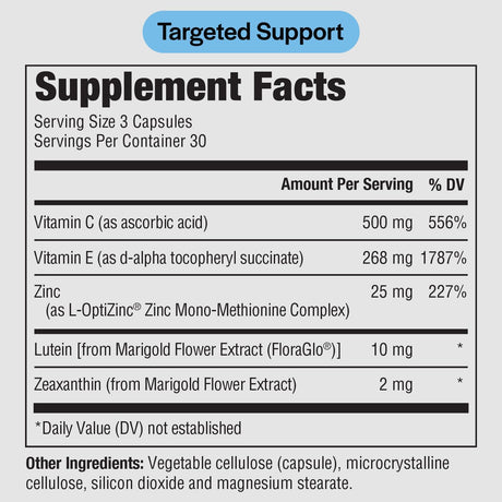 PureFormulas  Suplemento de luteína y zeaxantina  90 cáps