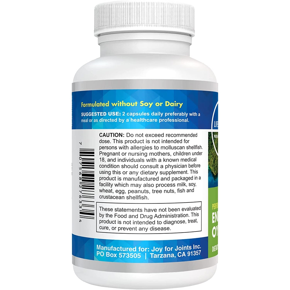 Suplemento Extracto de ostra Energize concentrado 500 mg 60u