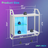 Estantería Flotante LED Bestier, Ajustable, 25 con Ganchos