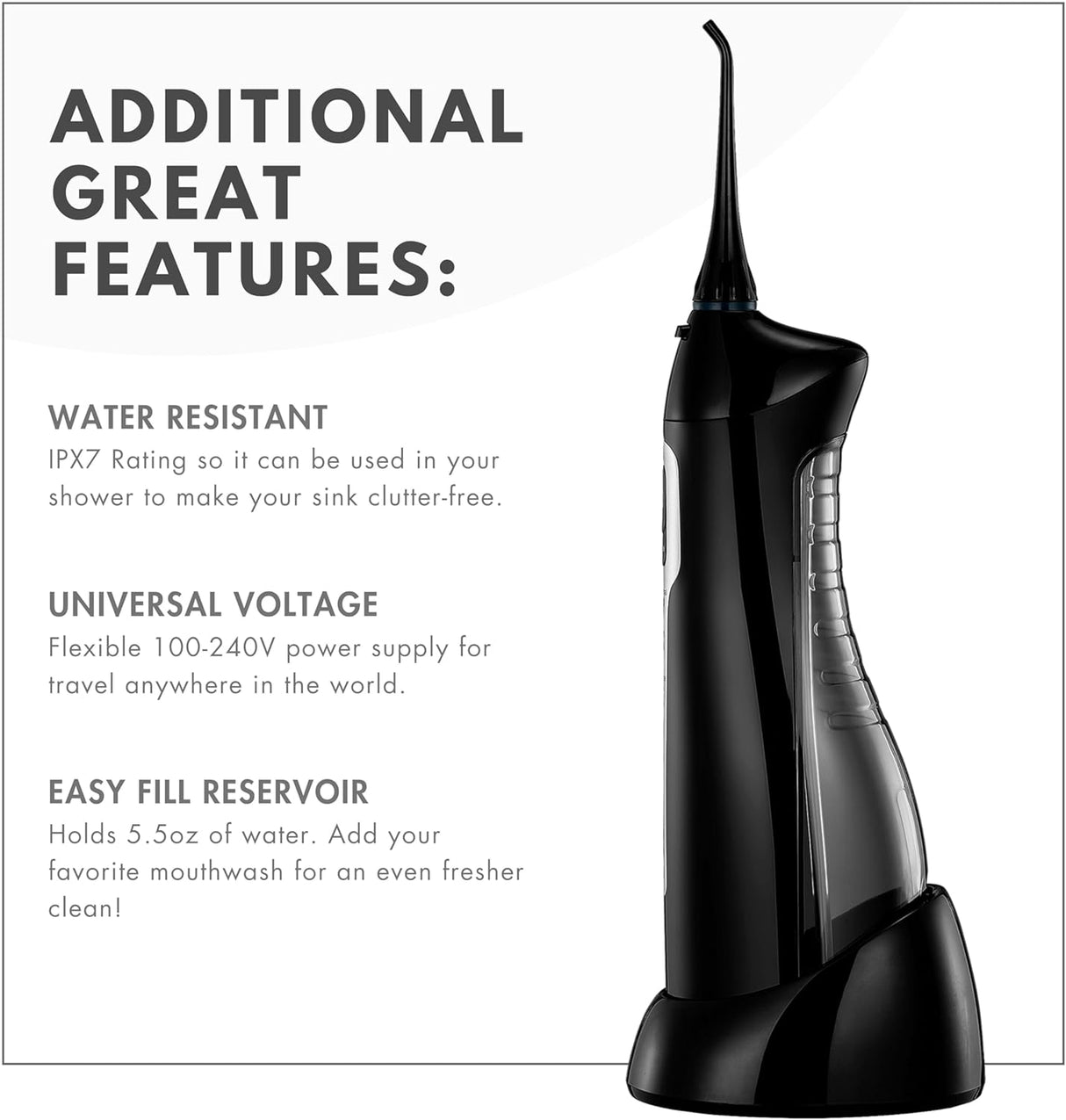 Irrigador oral de Poseidon de agua portátil e inalámbrico