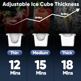 Máquina de Hielo Comercial, Acero Inoxidable, 100LBS/24H