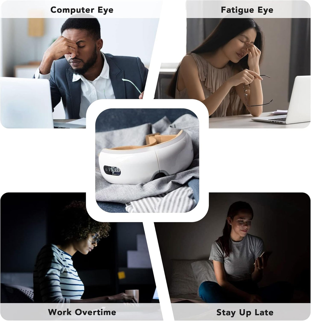 Masajeador de ojos Breo iSee4, eléctrico, con calor, relajación