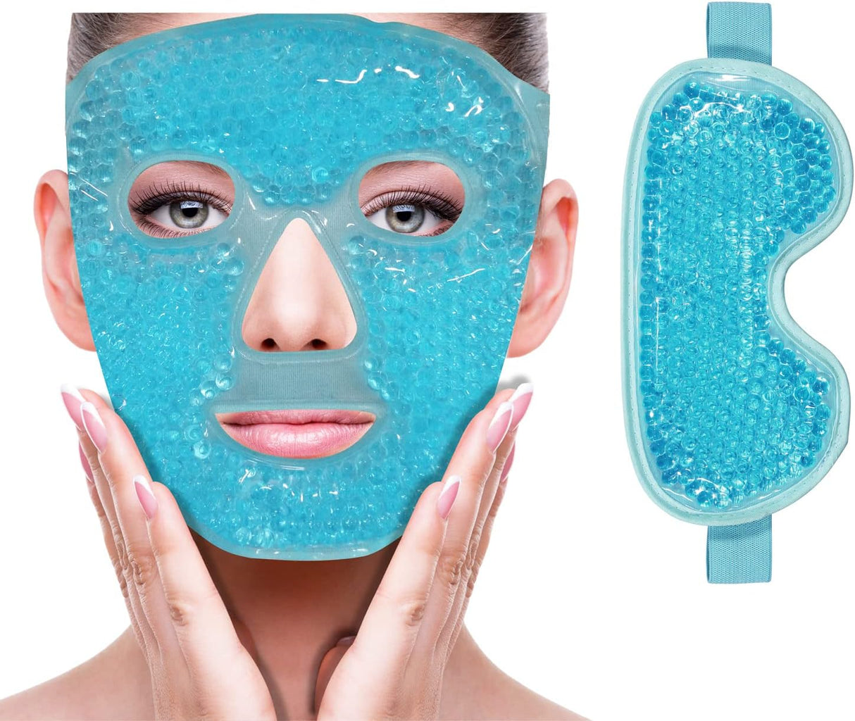 Máscara facial de hielo refrescante  paquete caliente/frío