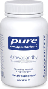 Suplemento Pure Encapsulations Ashwagandha  adaptógeno 60 un