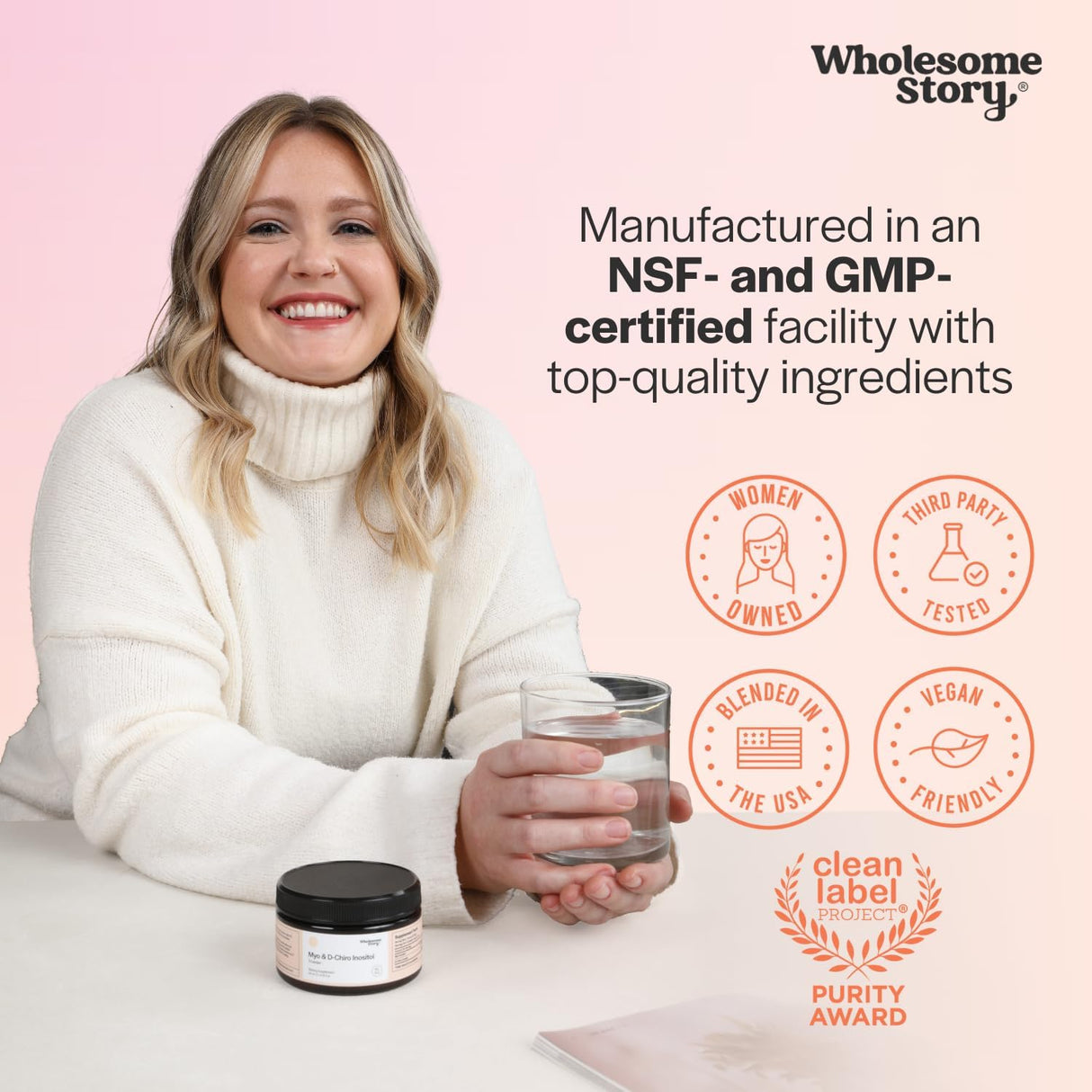 Inositol en polvo con MTHF, Vitamina D3, 30 dosis