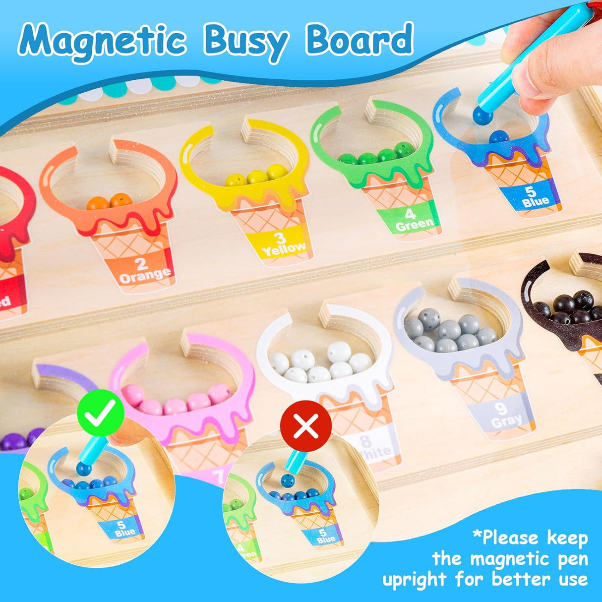 Juguete Magnético Montessori para Niños de 2 a 4 Años, Modelo Maze