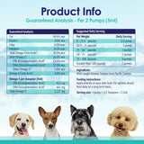 Aceite de salmón salvaje de Alaska 100% puro para perros, aceite de pescado líquido Omega 3 para perros, suplemento para piel y pelaje para desprendimiento, picazón seca en la piel y alergias, ácidos