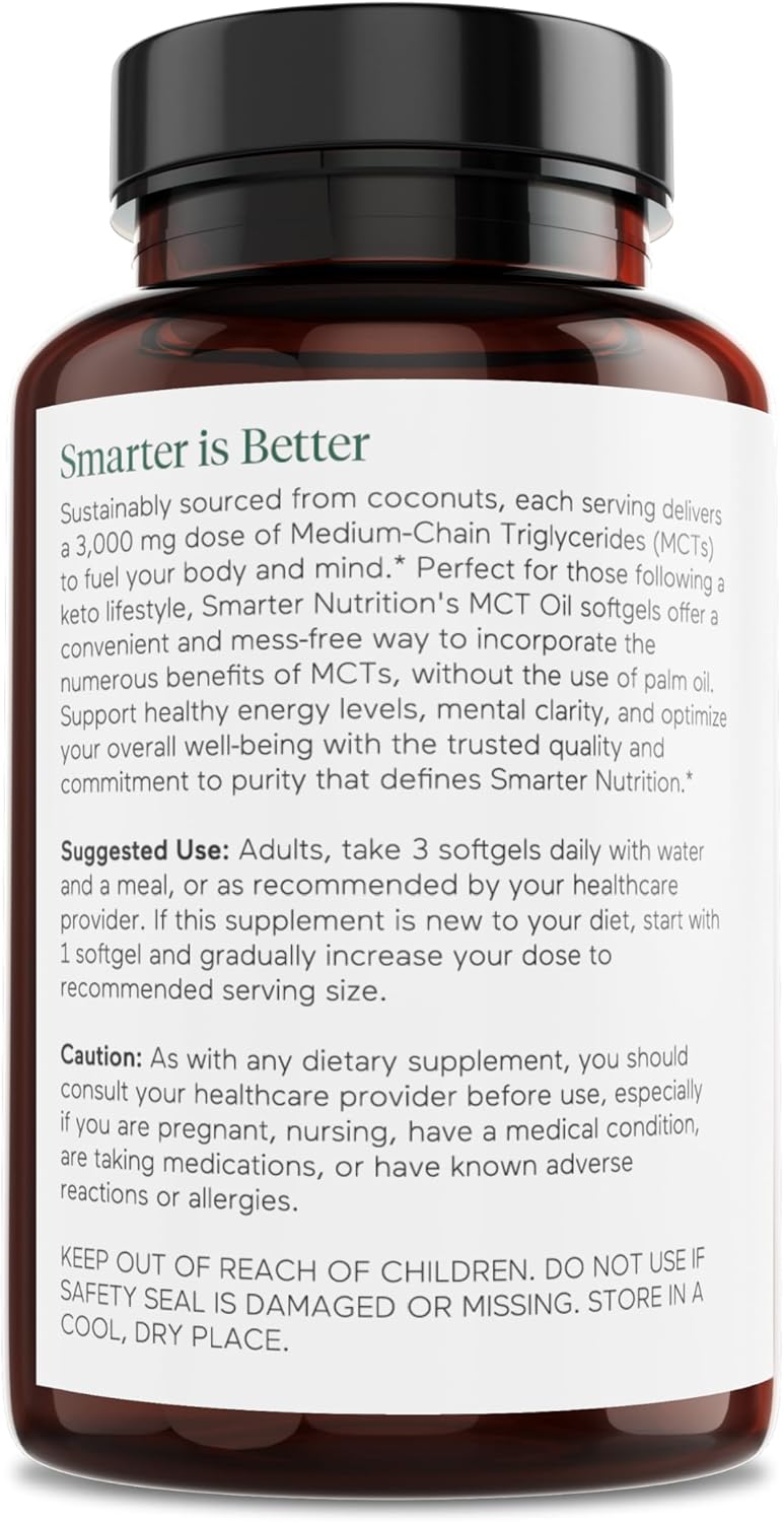 Cápsulas de MCT de Coco Smarter Nutrition - Keto, 90 cápsulas