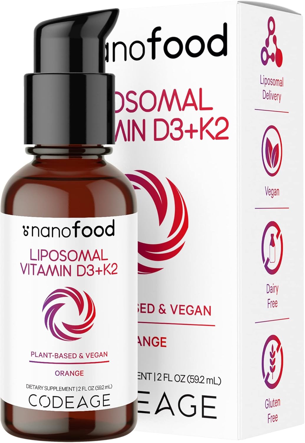 Suplemento líquido  vitamina D3 K2 colecalciferol liposomal