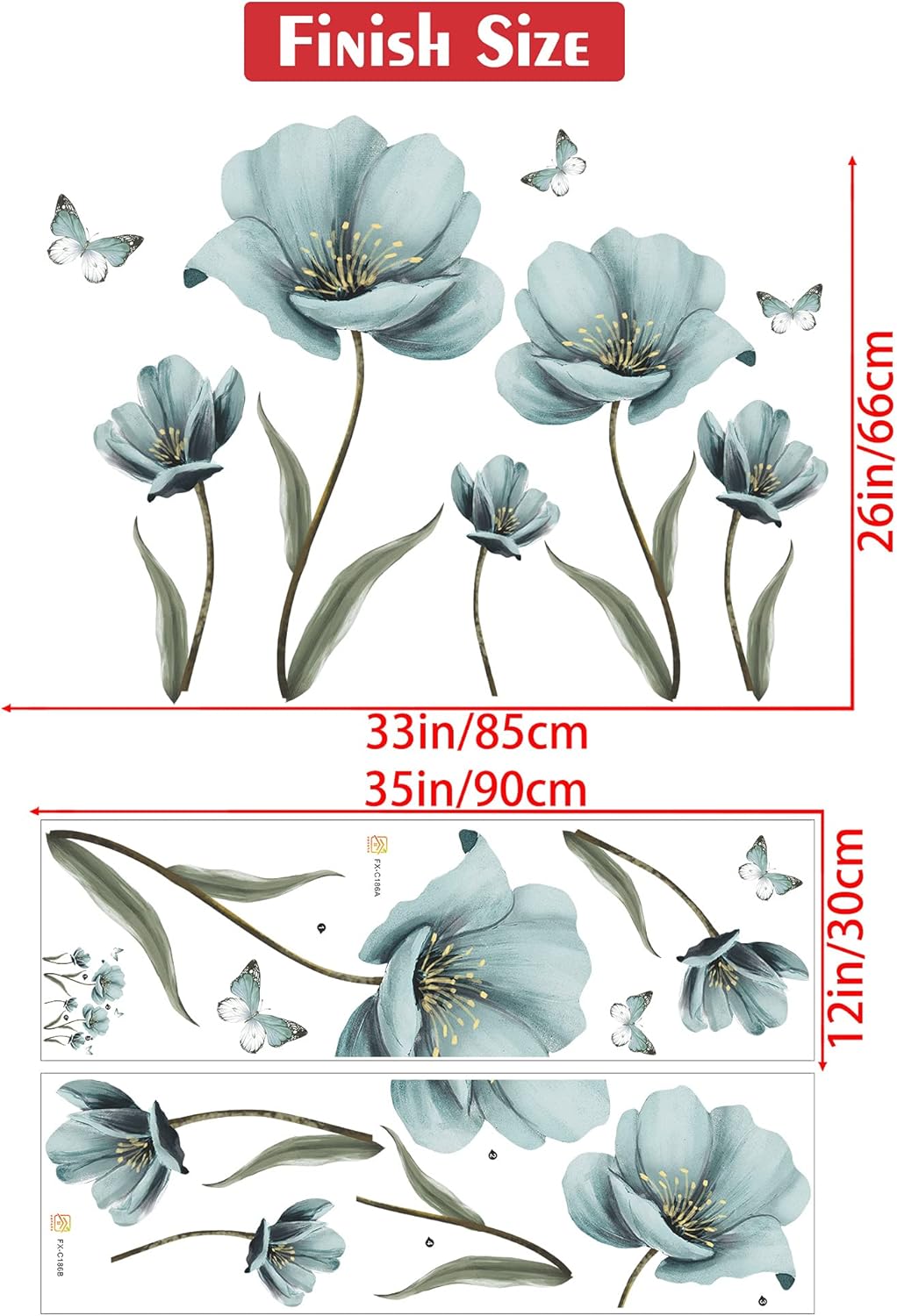 Stickers de Pared Flores y Mariposas - Decoración Creativa