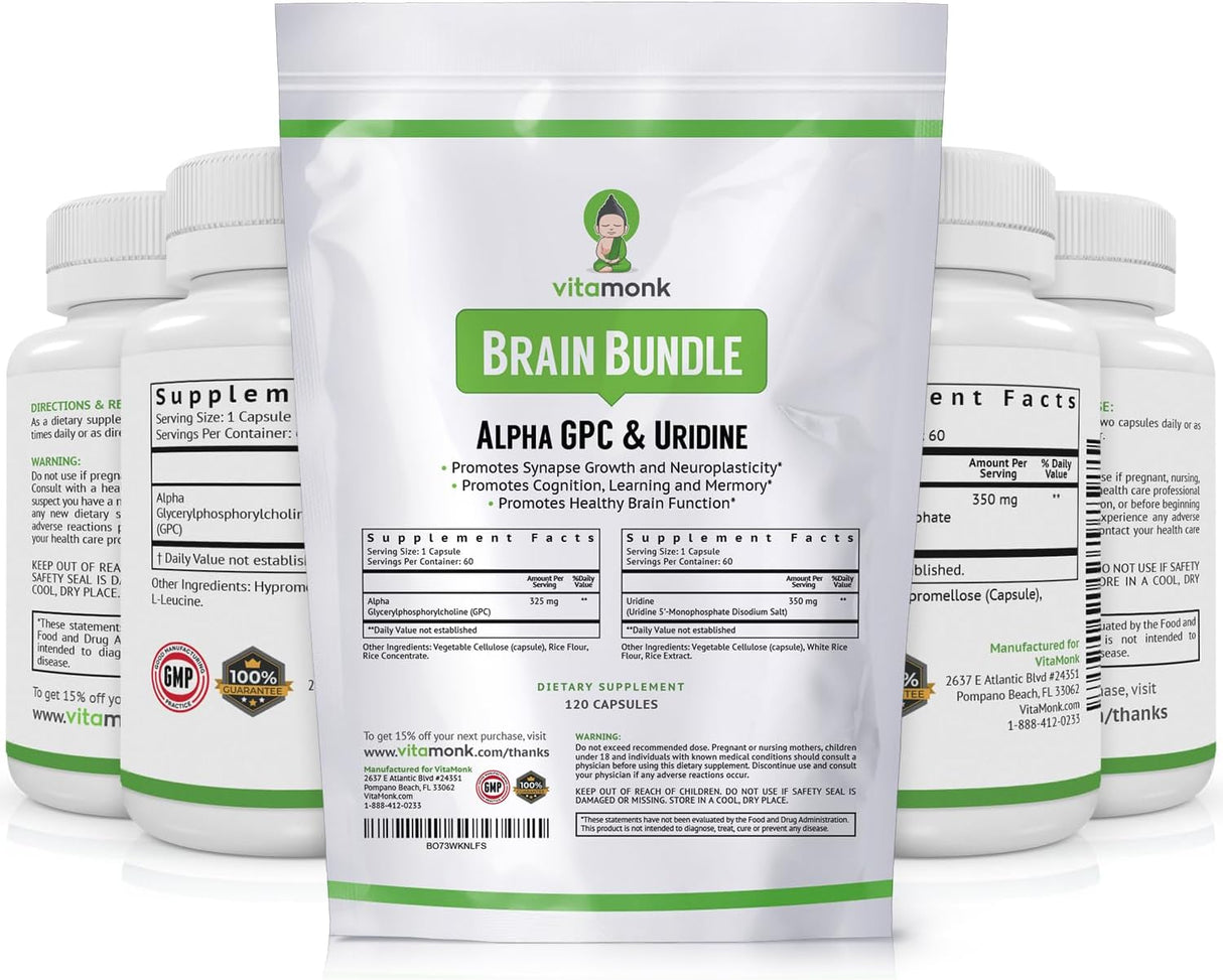 Suplemento Cognitivo Alpha GPC y Uridina - Mr Happy Stack