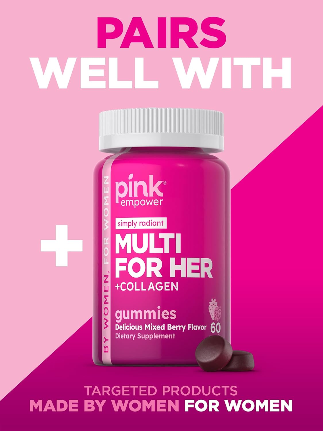 PINK Gomitas de 10 mg Potencia máxima Veganas sin OMG  bayas
