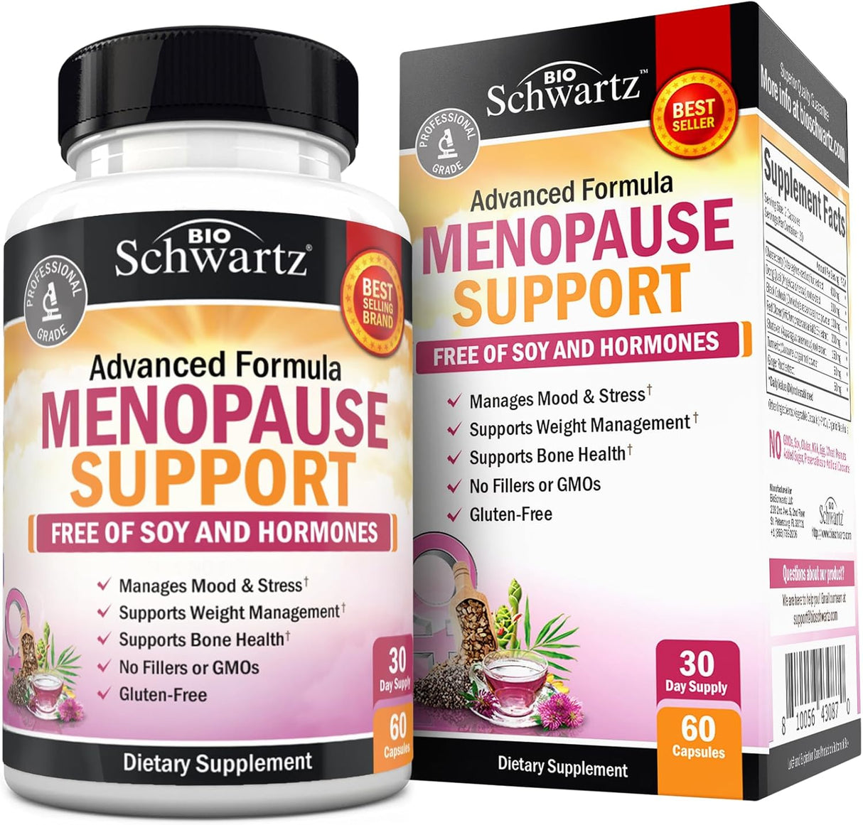 Suplemento Herbal para Menopausia - 60 Cápsulas Veganas