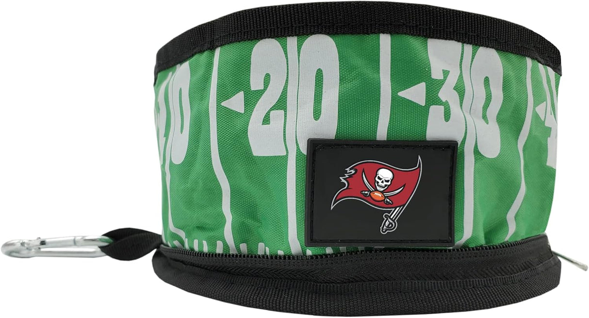 Conjunto de cuencos para perros Tampa Bay Buccaneers, portátil.
