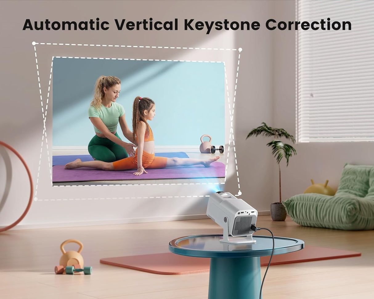Proyector Mini 4K TOPTRO, HD 1080P, WiFi 6, soporte ajustable