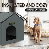 Casa para Gatos Exterior Rest-Eazzzy, Aislada y Resistente, S