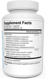 Suplementos probióticos 60 mil millones para salud intestinal