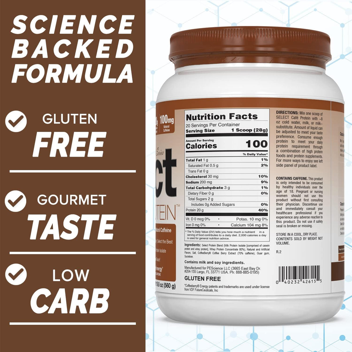 PEScience Select Cafe Caféina Caramel Macchiato 20 Servs