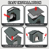 Casa para Gatos Exterior Rest-Eazzzy, Aislada y Resistente, S