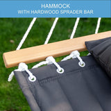 Hamaca Doble 12 FT Lazy Daze, con barra, 450 lbs, exterior