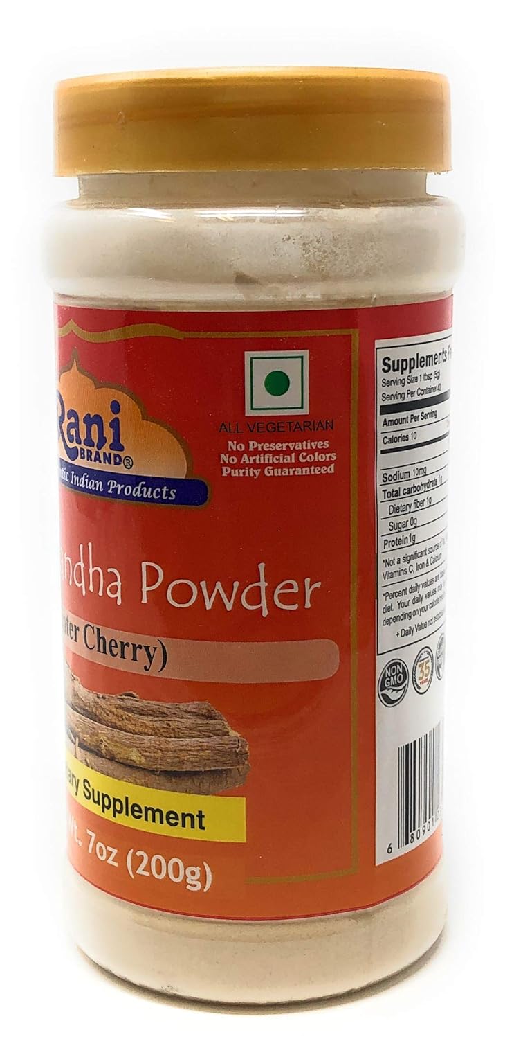 Polvo de raíz de Ashwagandha 200g Rani | Natural, Vegano, Sin Gluten