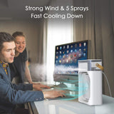 NTMY mini enfriador de aire evaporativo con luz LED.