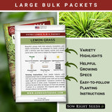 Semillas de Hierba Limón - Sow Right Seeds - 1600 Semillas