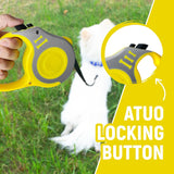 Correa Retráctil Automática para Perros con Tazón y Bolsas