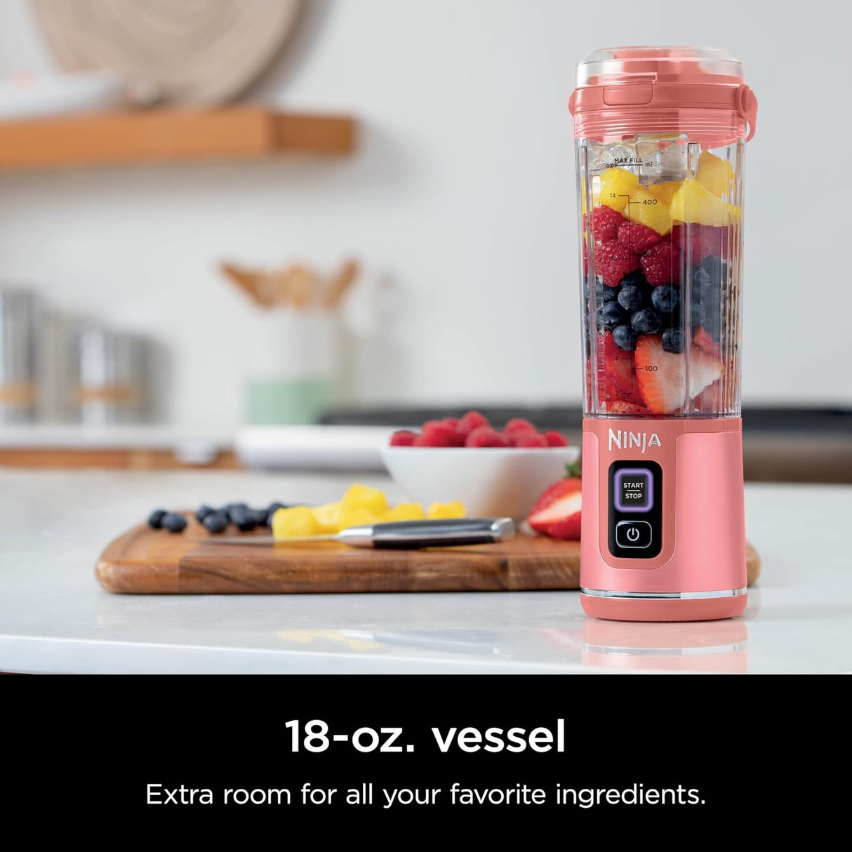 Batidora Portátil Ninja, 18oz, USB-C, A Prueba de Fugas, BC151RY