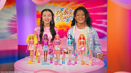 Barbie Muñeca Revelación y Accesorios, Serie Tye-Dye, 6 Sorpresas