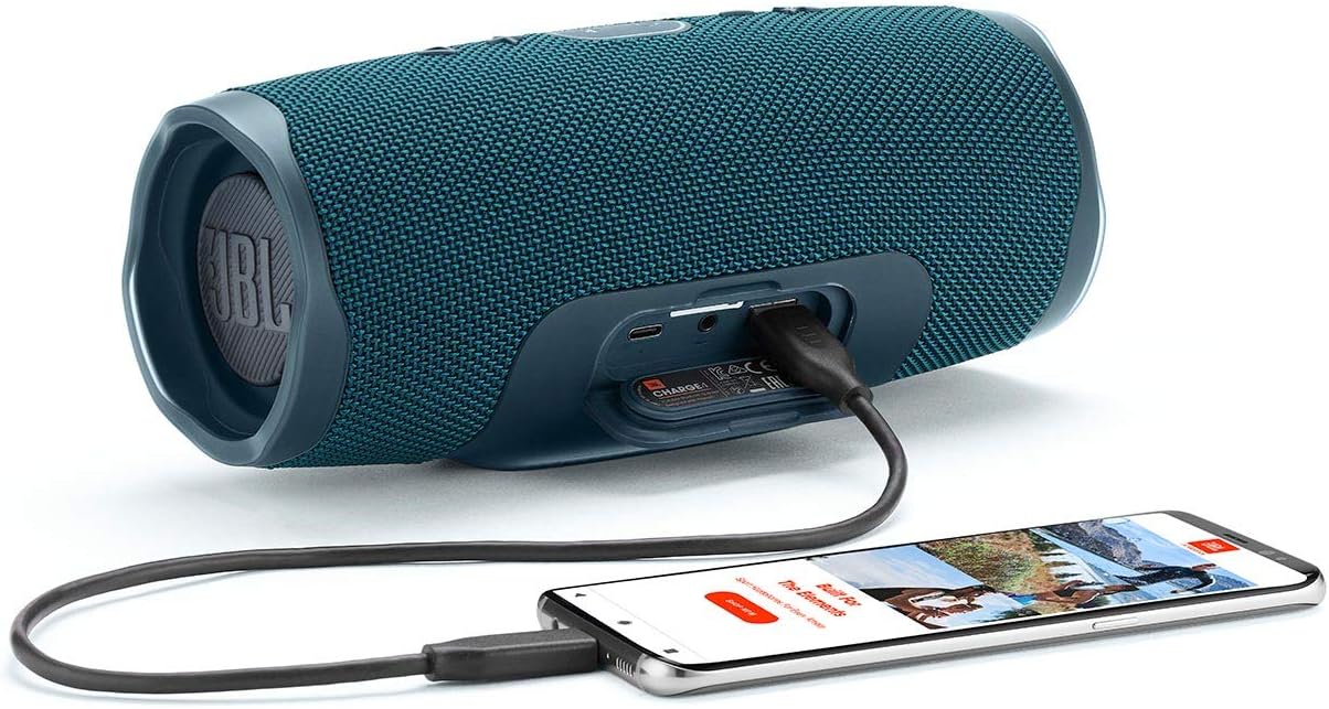 alt=JBL Charge 4 - Altavoz Bluetooth portátil resistente al agua