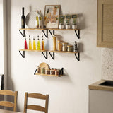 Estanterías Flotantes de Madera Wallniture Ponza, Set de 5