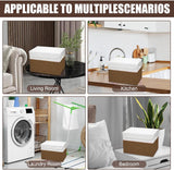 Cesta organizadora plegable de tela, 22 cuartos, tapa abatible