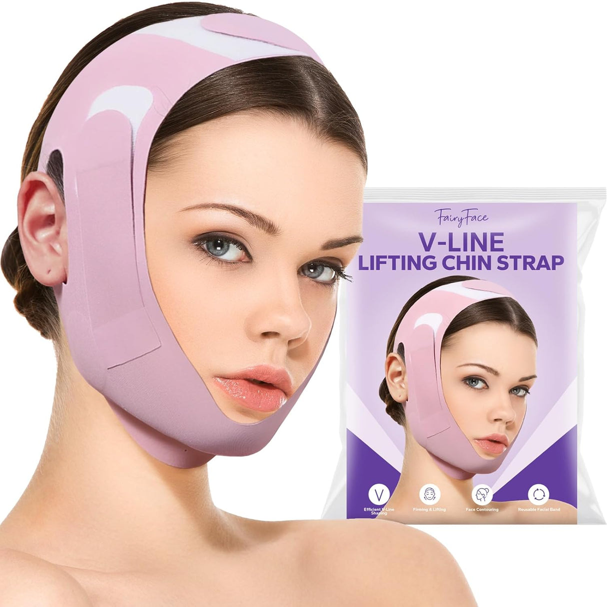 Faja V-Line Lifting, Reusable, para dormir, modelo V-Shaped