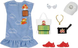 Pack de ropa Barbie con temática Super Mario, accesorios y vestido